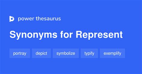 Find 88 different ways to say <b>REPRESENT</b>, along with antonyms, related words, and example sentences at <b>Thesaurus</b>. . Represents synonym